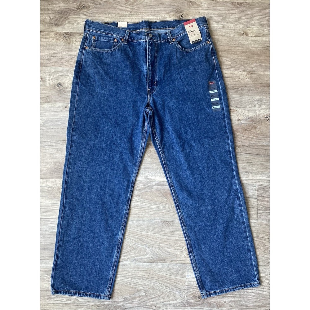 NEW Mens Levi's Dark Denim Relaxed Fit Boot Cut Blue Jeans Size 40x30 NWT - Picture 2 of 7